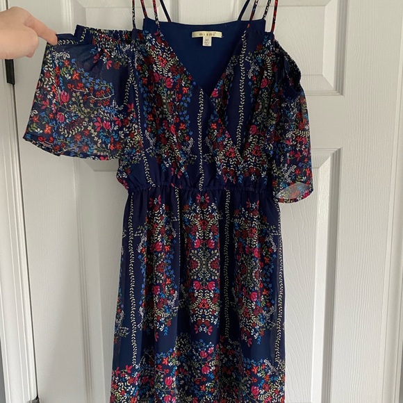 Navy blue and red summer dress - Picture 6 of 8